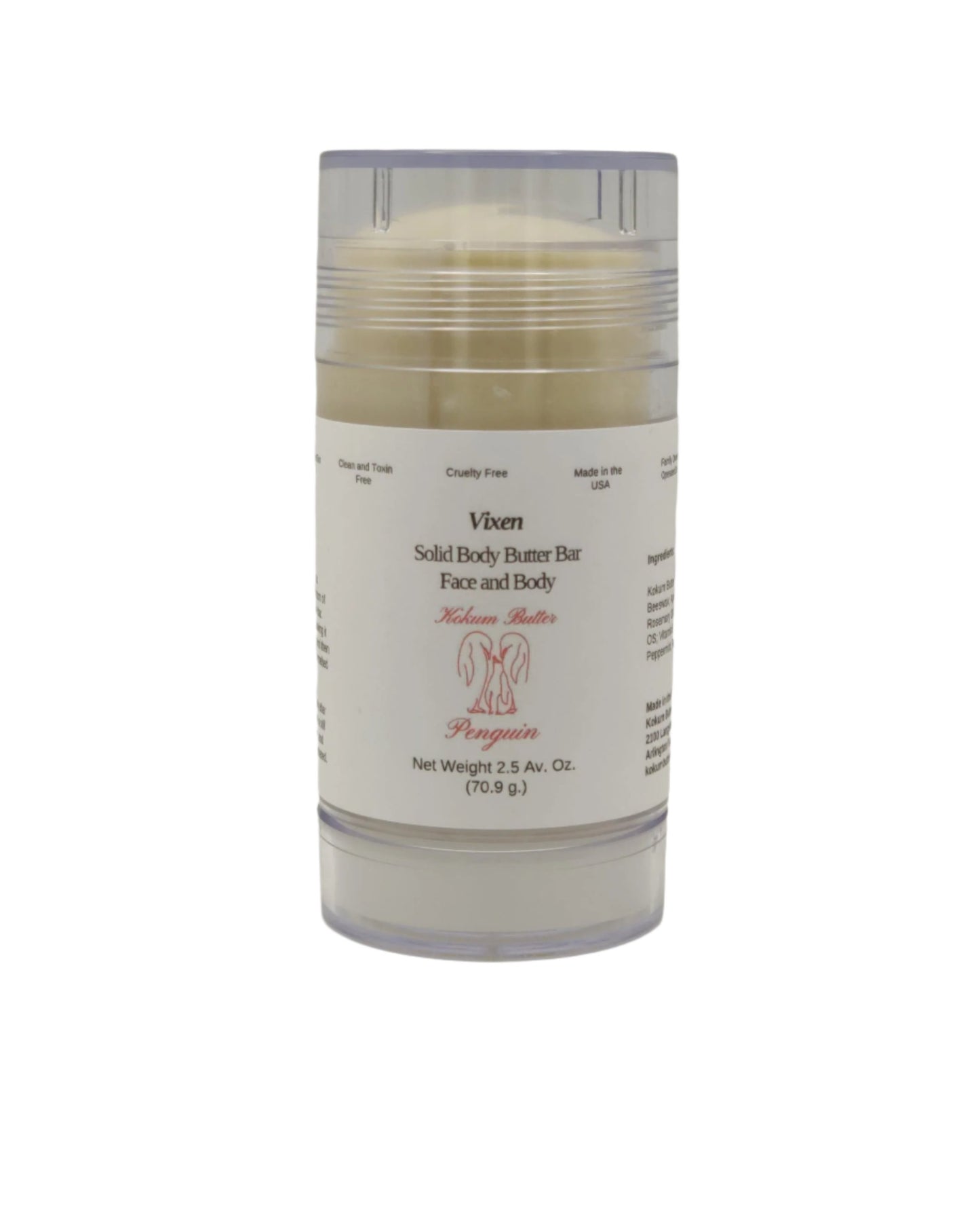 Vixen (Lotion Bar) Clear Twist Up Tube