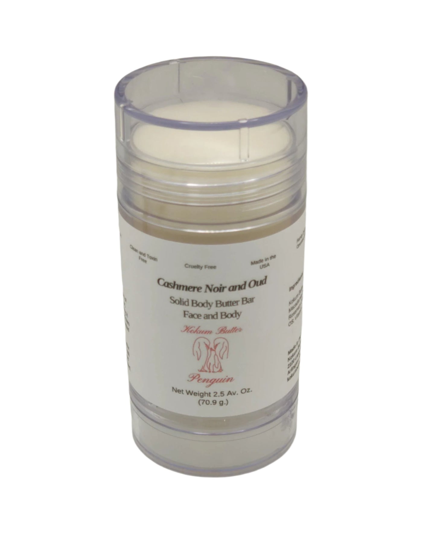 Cashmere Noir and Oud (Lotion Bar) Clear Twist Up Tube
