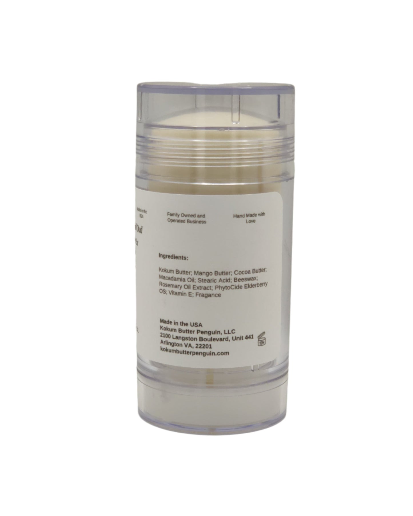 Cashmere Noir and Oud (Lotion Bar) Clear Twist Up Tube