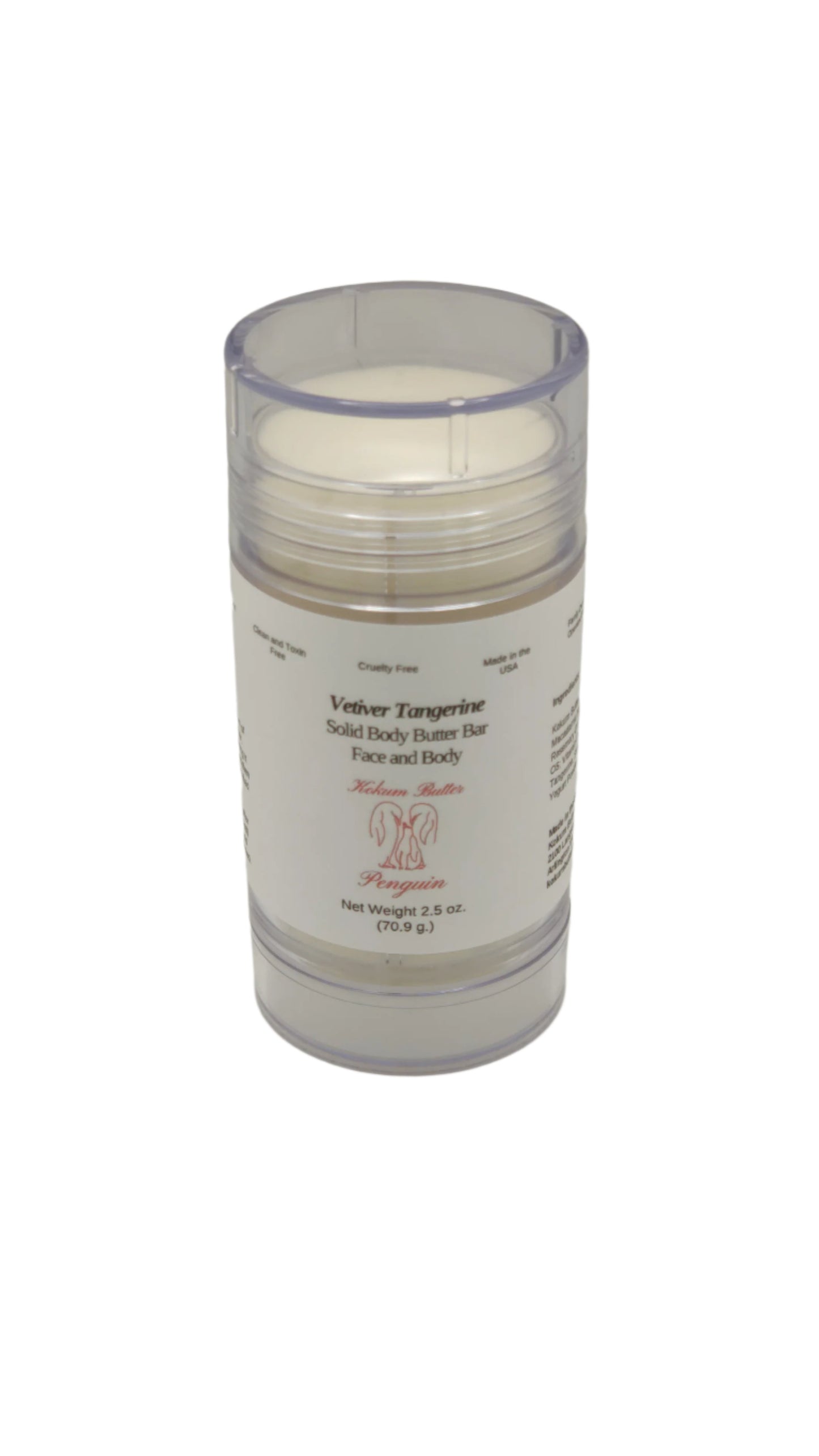 Vetiver Tangerine (Lotion Bar) Clear Twist Up Tube