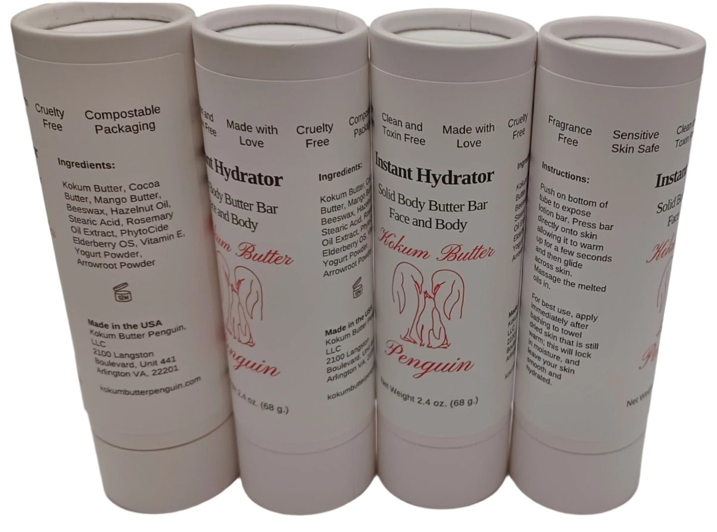 Instant Hydrator (Lotion Bar) Pushup Paperboard Tube