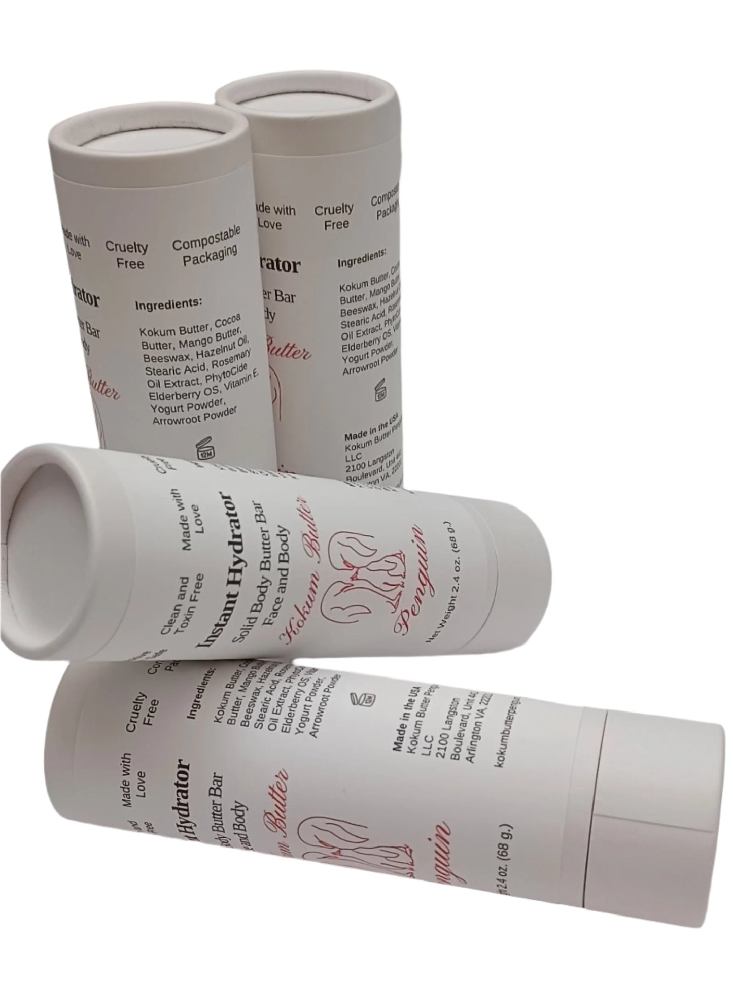 Instant Hydrator (Lotion Bar) Pushup Paperboard Tube