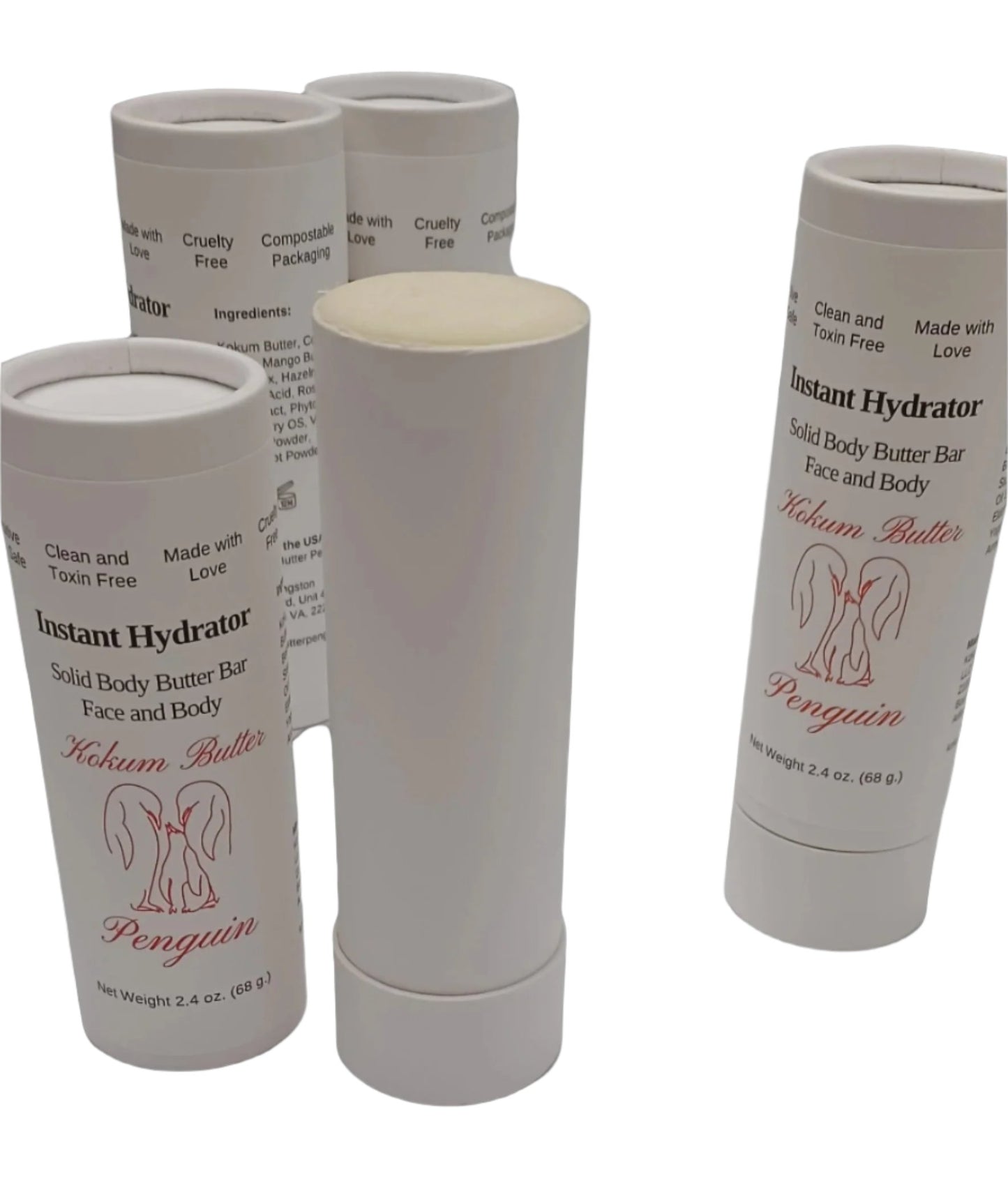 Instant Hydrator (Lotion Bar) Pushup Paperboard Tube