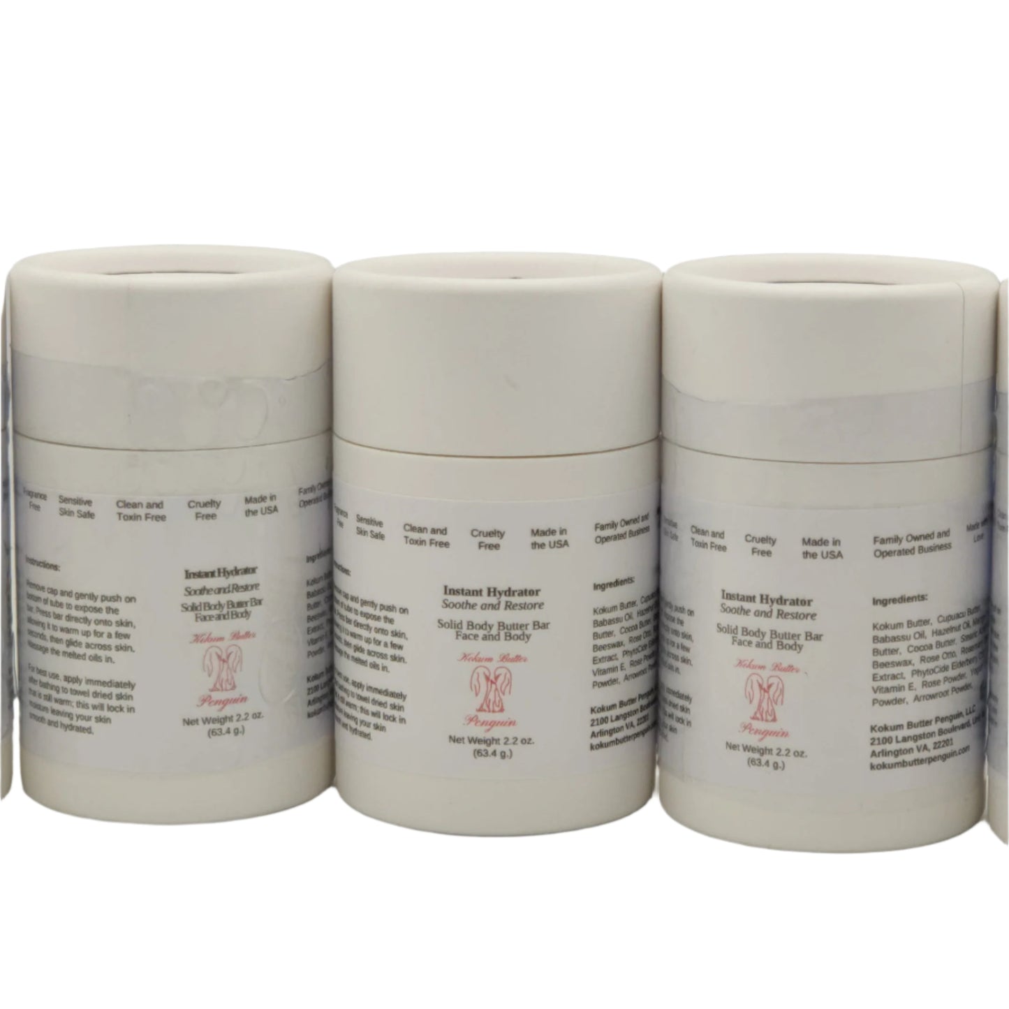 Instant Hydrator - Soothe and Restore (Lotion Bar) Pushup Paperboard Tube