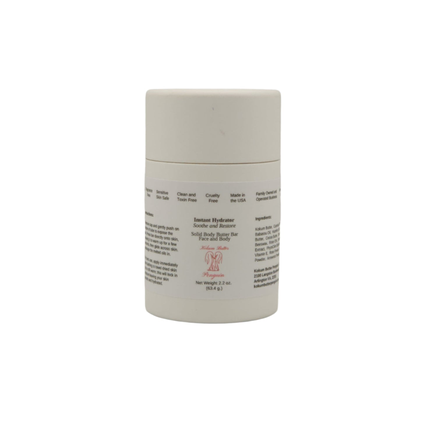 Instant Hydrator - Soothe and Restore (Lotion Bar) Pushup Paperboard Tube