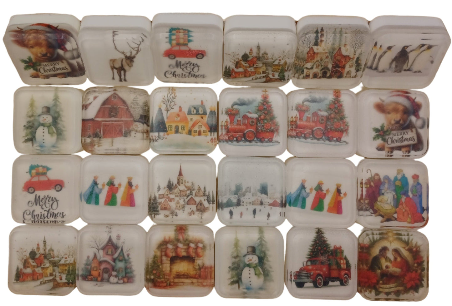 Christmas Image Embed Soaps "Fraser Fir" (Glycerin Soap)