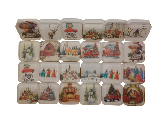 Christmas Image Embed Soaps "Fraser Fir" (Glycerin Soap)